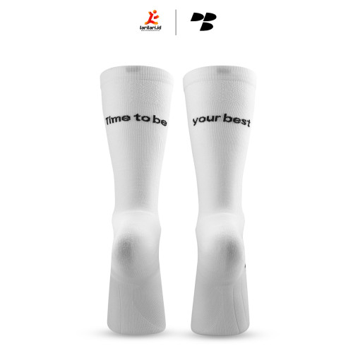 Personal Best Run - Performance Crew Sock - White